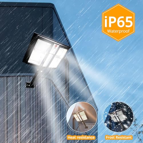 KUFUNG Solar Lights Outdoor 171 Led Lamp Wireless Waterproof Solar Flood Light Security Motion Sensor Lighting for Patio, Front Door, Deck, Fence, Gutter, Yard…