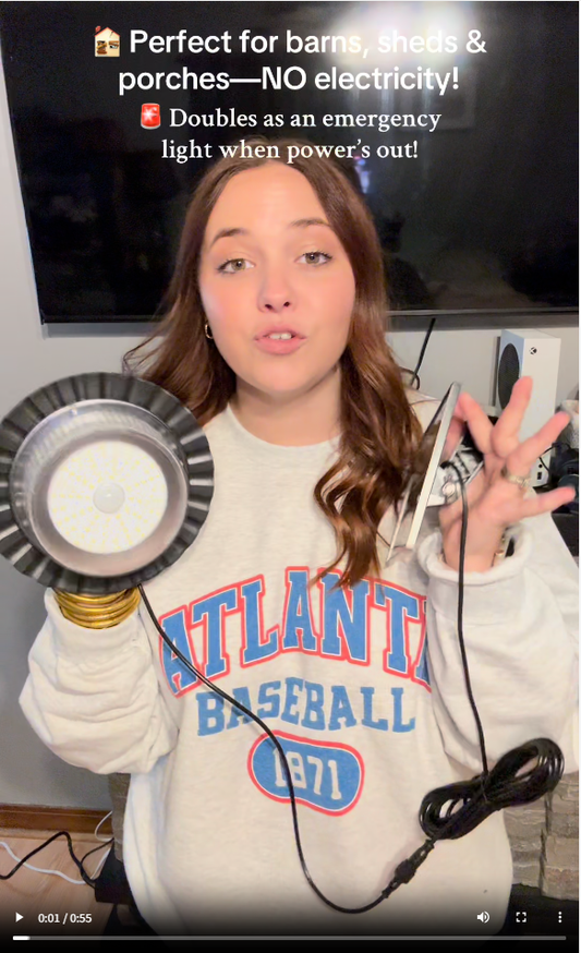 TIKTOK VIDEO 02： 244LED Solar Shed Light