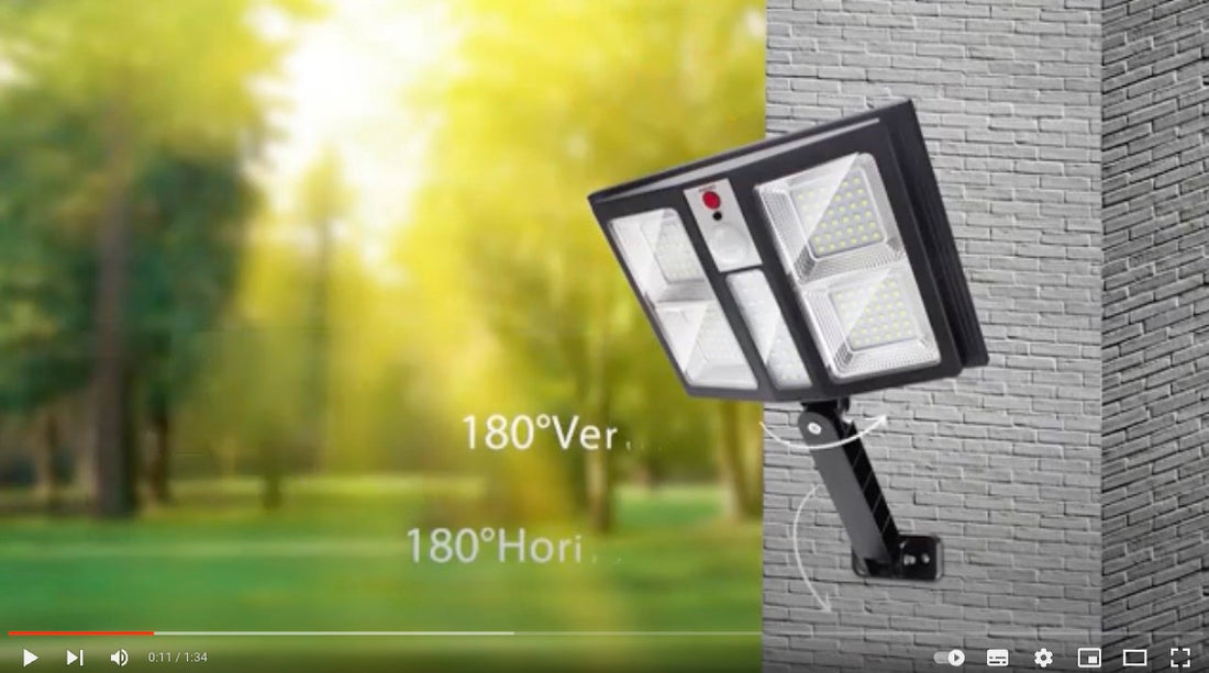 SL-171 Series: 171 LED 1200 Lumens Motion Sensor Solar Lights with Remote Control