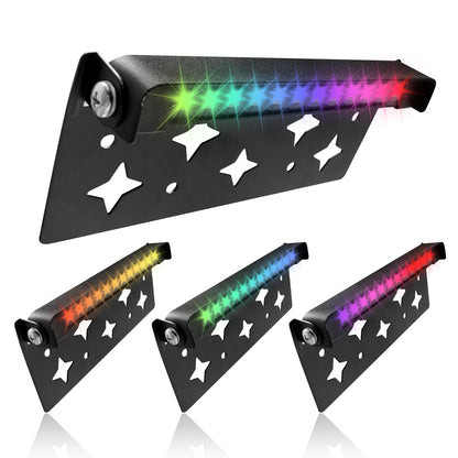 KUFUNG RGB Classic Series 7 Inch LED Hardscape Lighting, Retaining Wall Lights, LED Landscape Lighting, 12V Paver Light Low Voltage, 5W Outdoor Step Lights, 3000K Soft White