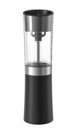 KUFUNG Electric Salt & Pepper Grinder - Automatic Spice Mill Set with Adjustable Coarseness - Refillable for Black Peppercorn & Sea Salt - USB Charge