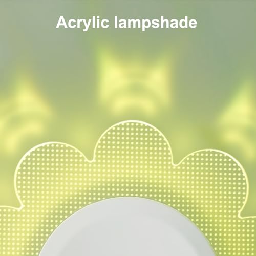 KUFUNG Floral Wall Lamp 2-Piece Set, RGB Magnetic Wall Light with Remote Control, USB-C Charging Acrylic Ambient Light, Suitable for Bedrooms, Living Rooms, and Home Decor - White