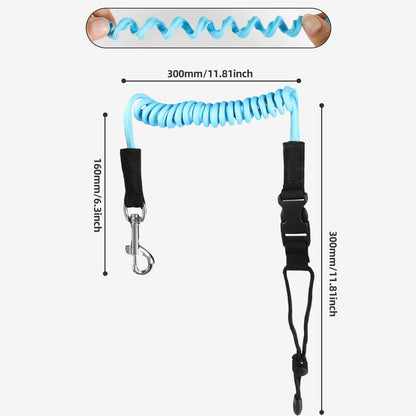 KUFUNG Elastic Kayak Canoe Paddle Leash - Anti-Lost Safety Lanyard for Boat Fishing Rods - Coiled Cord Tie Rope