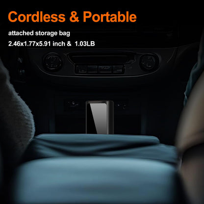 KUFUNG Tire Inflator Portable Air Compressor 150 PSI Car Tires Air Pump Mini Bike Pump with LED Lights&Pressure Gauge for Auto, Balls, Motorcycles, Bikes