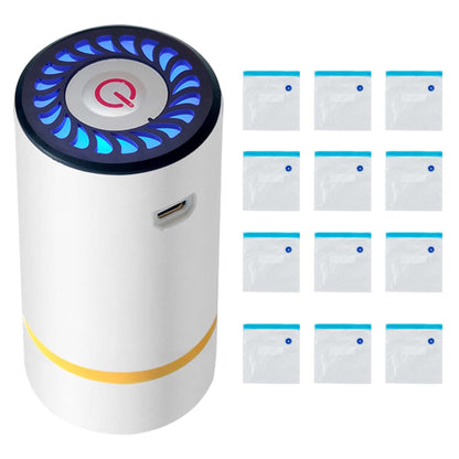 Handheld Vacuum Sealer with 12 Food Preservation Storage Bag Portable Vacuum Electric Vacuum Extractor for Snack Cookies