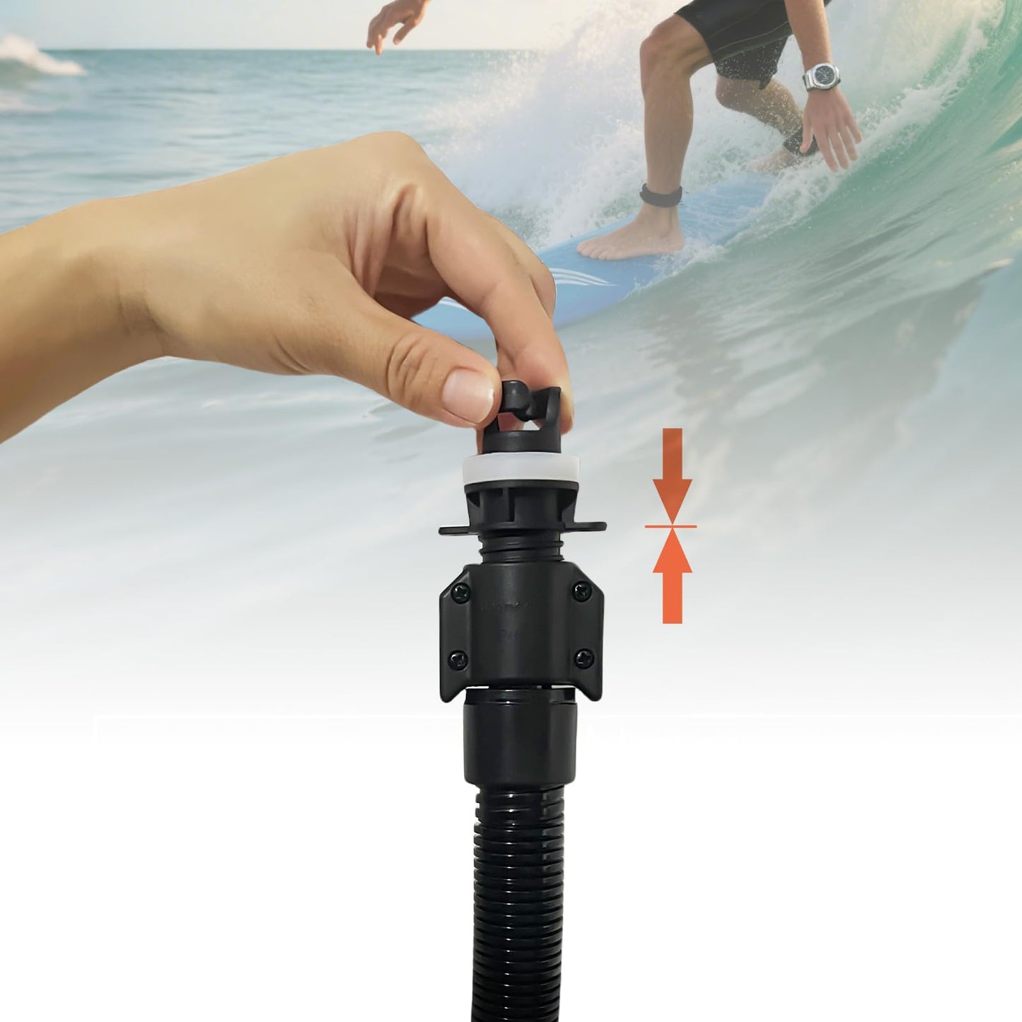 KUFUNG SUP and Boat Inflatable Air Pump Adaptor with 6 Valve Nozzles Use for Car Air Compressor - for Paddle Boards
