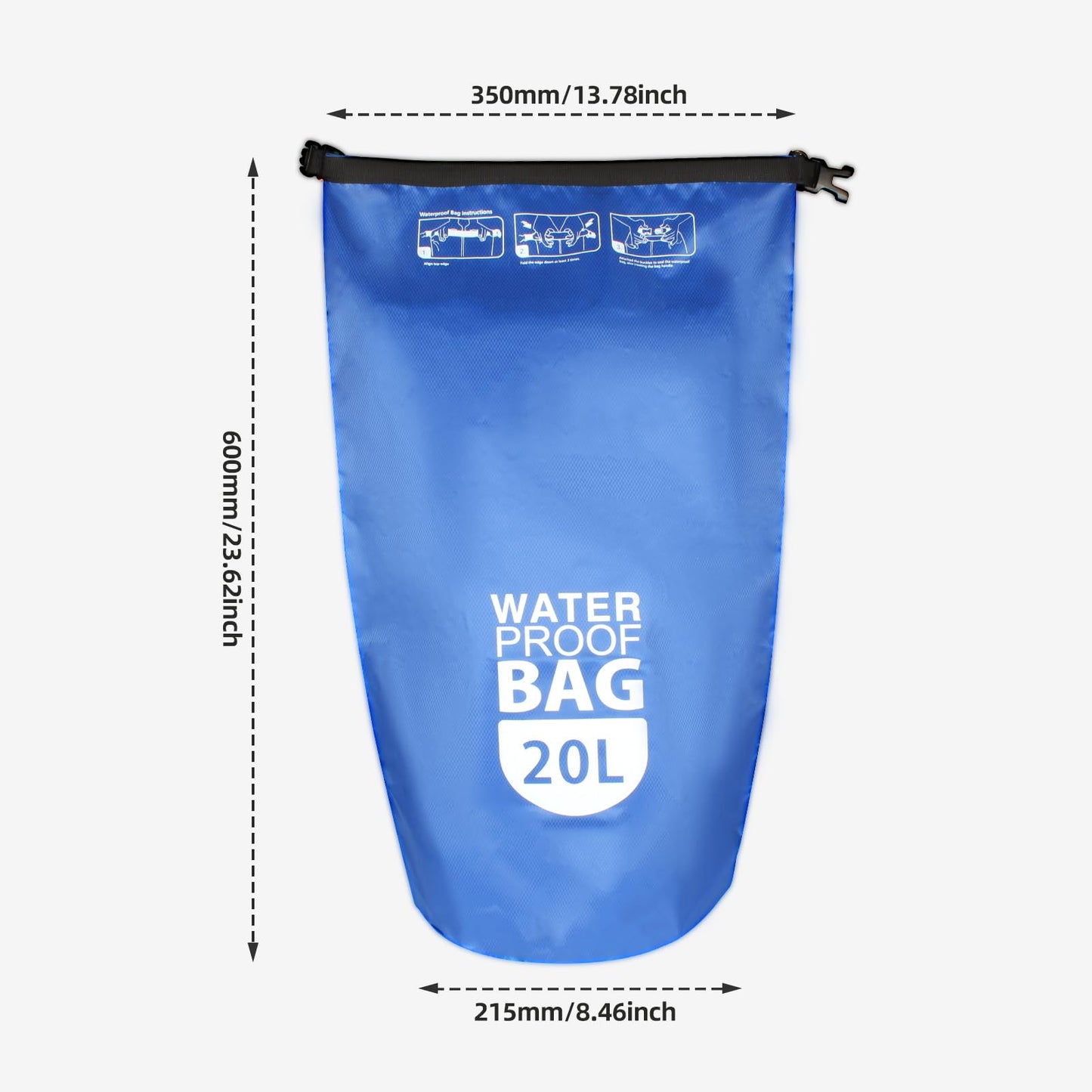 KUFUNG Waterproof Dry Bag for Open Water Swimmers & Triathletes - Light, Visible Float for Safe Training & Racing - Nylon TPU