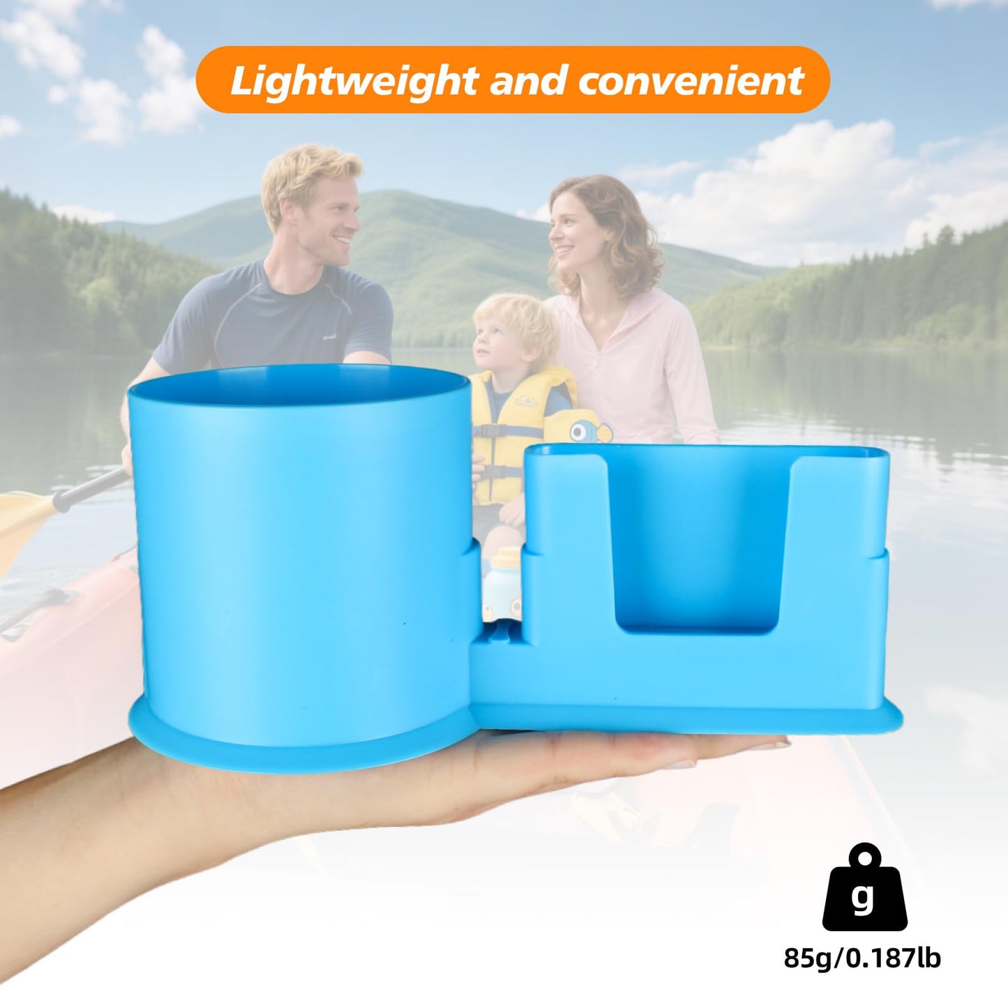 KUFUNG Paddleboard & Kayak Cup Holder - 2-in-1 Anti-Flip Drink & Phone Holder for Paddle Boarding