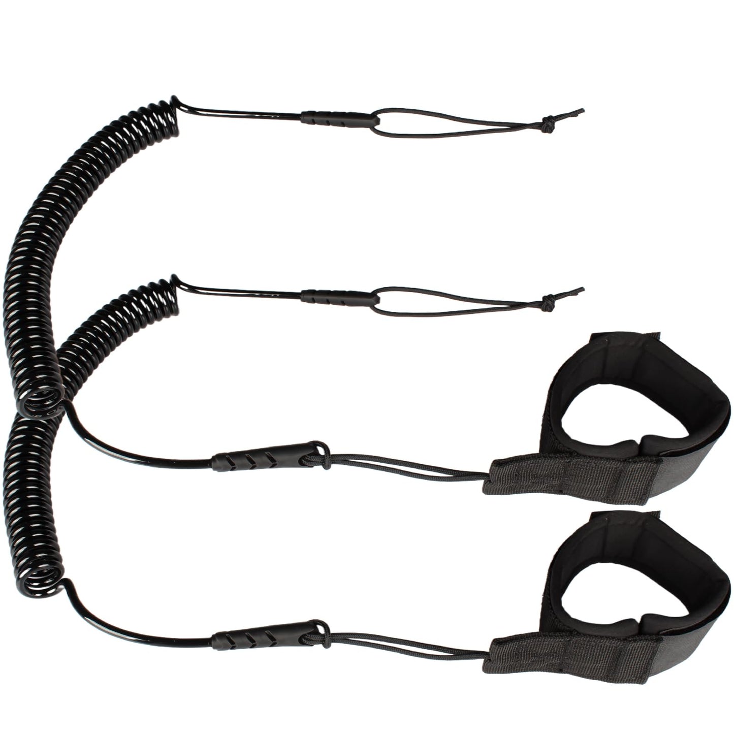 KUFUNG Coiled Surfboard Leash for Paddle Board SUP Surfing with Ankle Strap - Stay on Board with Leg Rope Leash and Ankle Accessory