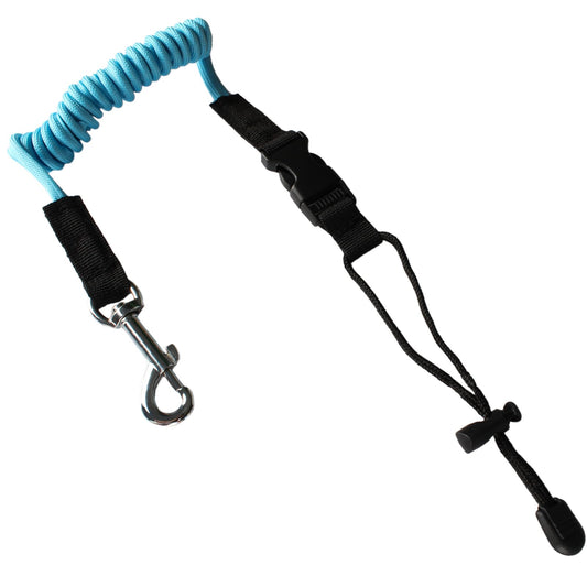KUFUNG Elastic Kayak Canoe Paddle Leash - Anti-Lost Safety Lanyard for Boat Fishing Rods - Coiled Cord Tie Rope