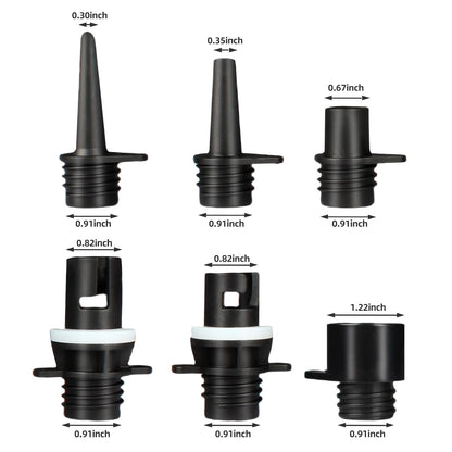 KUFUNG SUP and Boat Inflatable Air Pump Adaptor with 6 Valve Nozzles Use for Car Air Compressor - for Paddle Boards