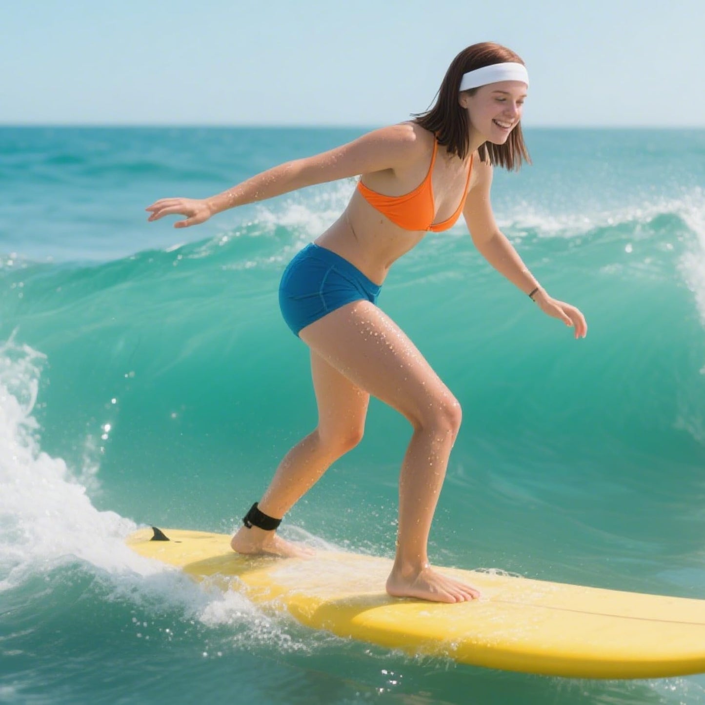 KUFUNG Coiled Surfboard Leash for Paddle Board SUP Surfing with Ankle Strap - Stay on Board with Leg Rope Leash and Ankle Accessory