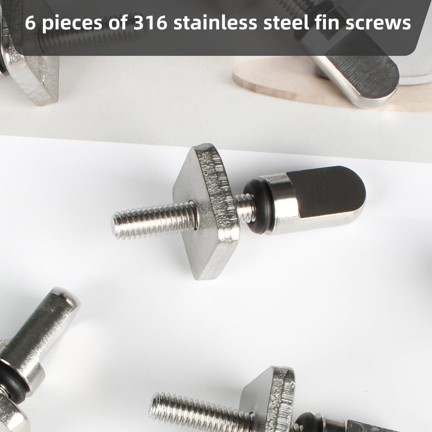 KUFUNG Surfing Accessories Set of 6 – Stainless Steel Fin Screws for Surfboards, Longboards, Paddleboards, and SUPs