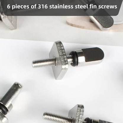 KUFUNG Surfing Accessories Set of 6 – Stainless Steel Fin Screws for Surfboards, Longboards, Paddleboards, and SUPs