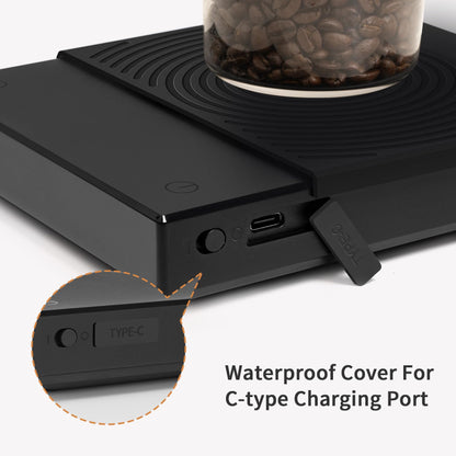 KUFUNG Coffee Scale Basic 2.0 Electronic Espresso Scale with Water Flow Rate and Timer Function, Free Switching of Ounce/kg Units, Digital Scale for Kitchen/Baking/Cooking