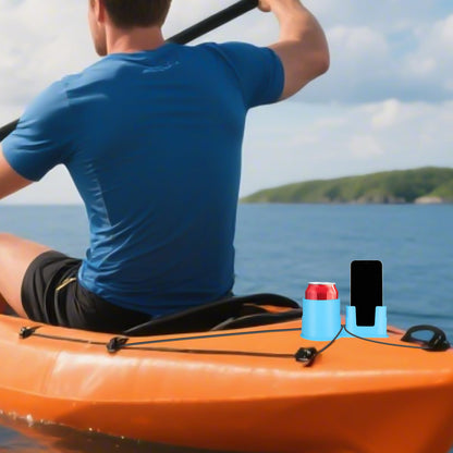 KUFUNG Paddleboard & Kayak Cup Holder - 2-in-1 Anti-Flip Drink & Phone Holder for Paddle Boarding