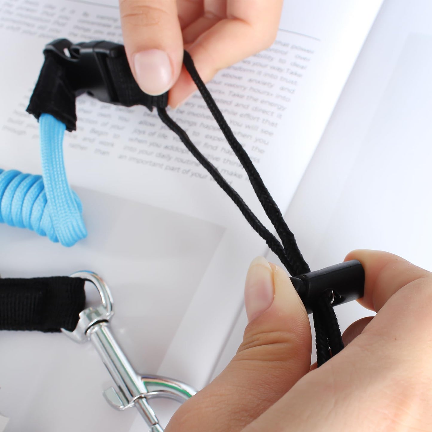 KUFUNG Elastic Kayak Canoe Paddle Leash - Anti-Lost Safety Lanyard for Boat Fishing Rods - Coiled Cord Tie Rope