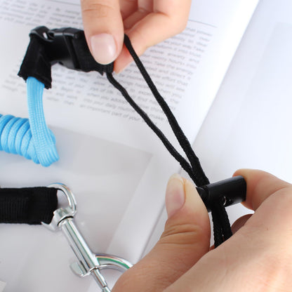 KUFUNG Elastic Kayak Canoe Paddle Leash - Anti-Lost Safety Lanyard for Boat Fishing Rods - Coiled Cord Tie Rope