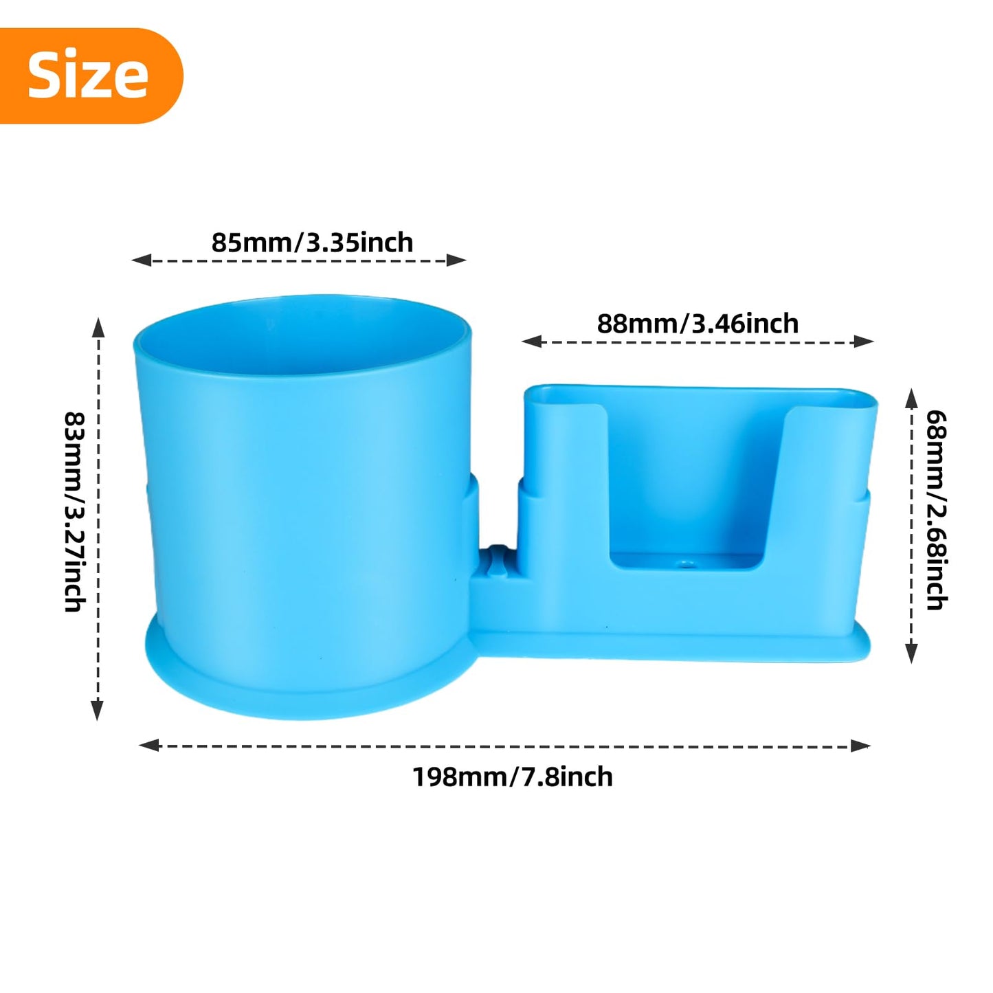 KUFUNG Paddleboard & Kayak Cup Holder - 2-in-1 Anti-Flip Drink & Phone Holder for Paddle Boarding