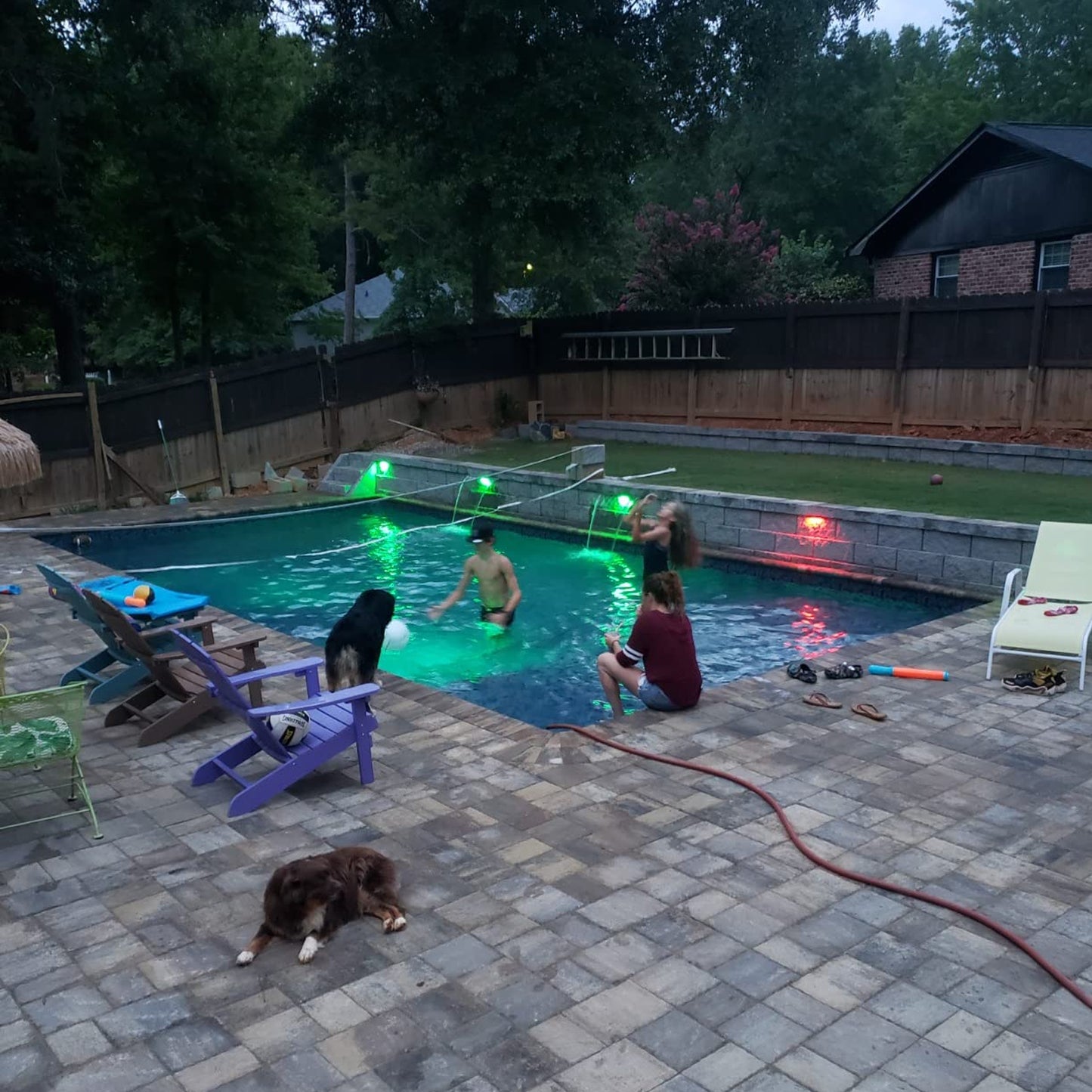 KUFUNG RGB Classic Series 7 Inch LED Hardscape Lighting, Retaining Wall Lights, LED Landscape Lighting, 12V Paver Light Low Voltage, 5W Outdoor Step Lights, 3000K Soft White