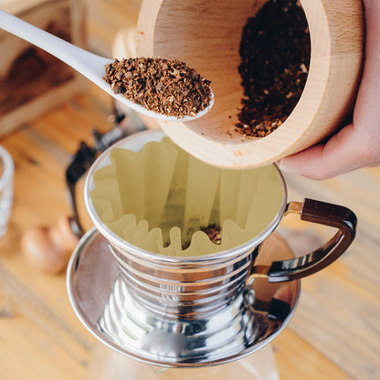 KUFUNG 100 Pack Coffee Filters,1-4 Cup Basket Natural Paper Coffee Filters for Home Office Pour Over, Drip Coffee Maker, Small Basket Style Single Pour Over,Natural Brown Unbleached