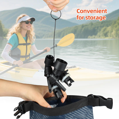 KUFUNG SUP and Boat Inflatable Air Pump Adaptor with 6 Valve Nozzles Use for Car Air Compressor - for Paddle Boards