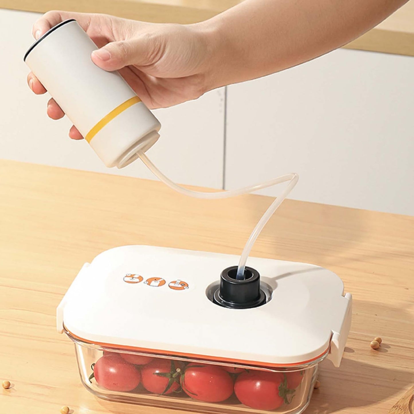 Handheld Vacuum Sealer with 12 Food Preservation Storage Bag Portable Vacuum Electric Vacuum Extractor for Snack Cookies