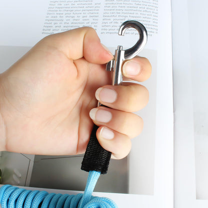 KUFUNG Elastic Kayak Canoe Paddle Leash - Anti-Lost Safety Lanyard for Boat Fishing Rods - Coiled Cord Tie Rope