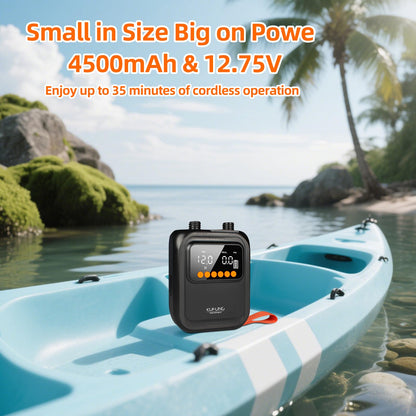 KUFUNG Portable Smart Electric SUP Paddle Board Pump 20PSI Intelligent Dual Stage Inflation Deflation, Auto-Off and Rechargeable for Stand UP Paddle Boards, Kayaks, Tents
