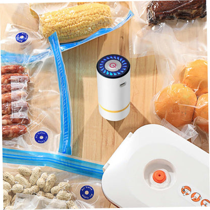 Handheld Vacuum Sealer with 12 Food Preservation Storage Bag Portable Vacuum Electric Vacuum Extractor for Snack Cookies