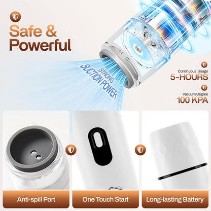 Compact Vacuum Sealer for Food - Powerful Handheld Vacuum Sealer with 30 BPA-Free Reusable Bags and 5 Clips, Rechargeable Cordless Sealer with Detachable Moisture Tank for Meal Prep, Freezer & Travel