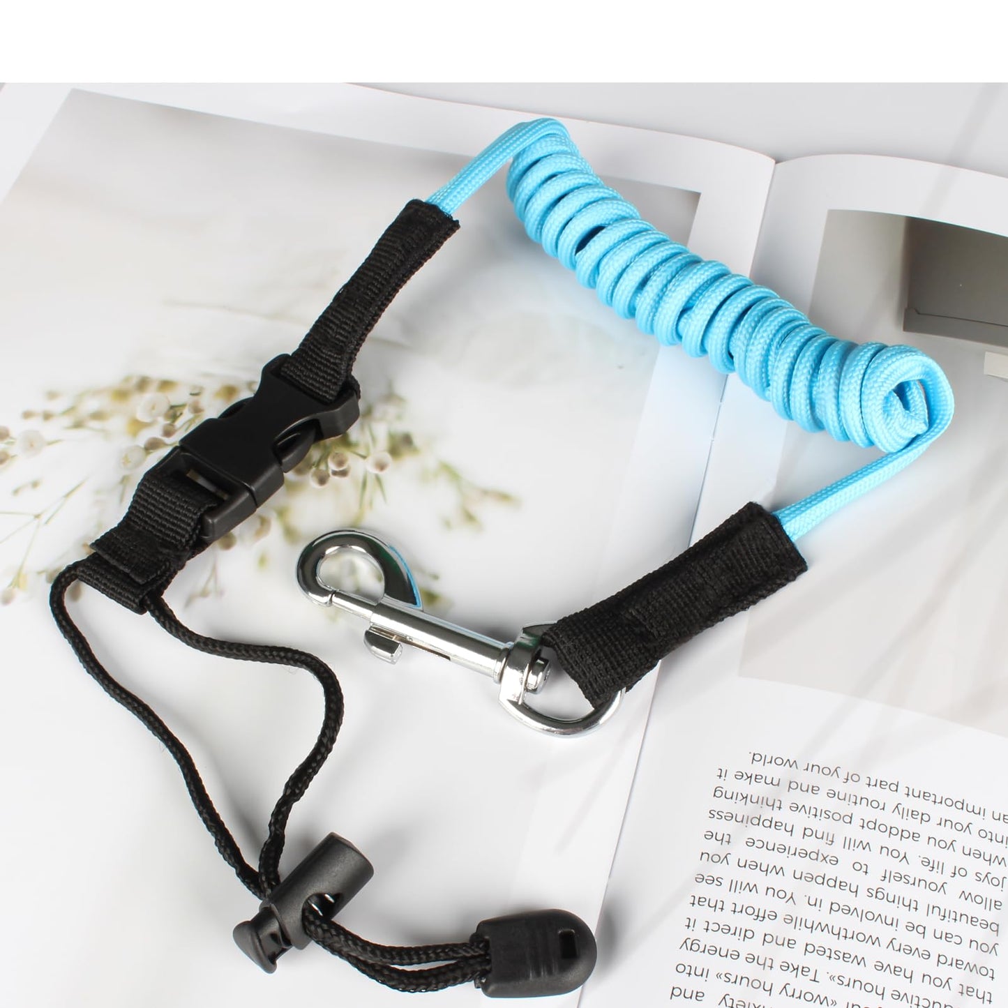 KUFUNG Elastic Kayak Canoe Paddle Leash - Anti-Lost Safety Lanyard for Boat Fishing Rods - Coiled Cord Tie Rope