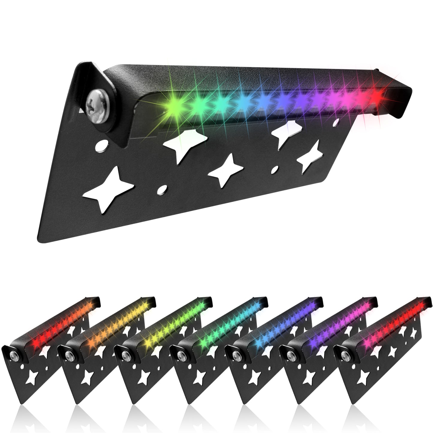 KUFUNG RGB Classic Series 7 Inch LED Hardscape Lighting, Retaining Wall Lights, LED Landscape Lighting, 12V Paver Light Low Voltage, 5W Outdoor Step Lights, 3000K Soft White