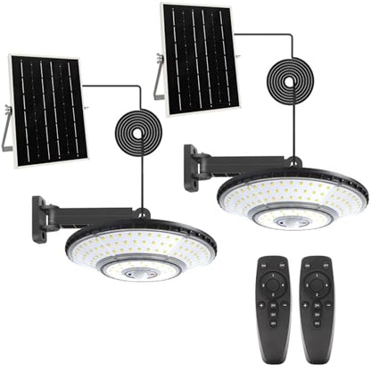 KUFUNG Solar Shed Light, Solar Pendant Light,Waterproof Indoor Outdoor Rotation Design, Solar Lights with Motion Sensor for Barn, Patio,Shed, Chicken Coop, Gazebo, Garage