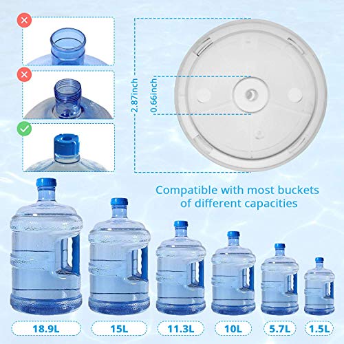 KUFUNG Portable Water Bottle Pump, 5 Gallon Universal Bottle Electric Water Dispenser with Switch and USB Charging, for Camping, Kitchen, Workshop, Garage(White, 1 Pack)