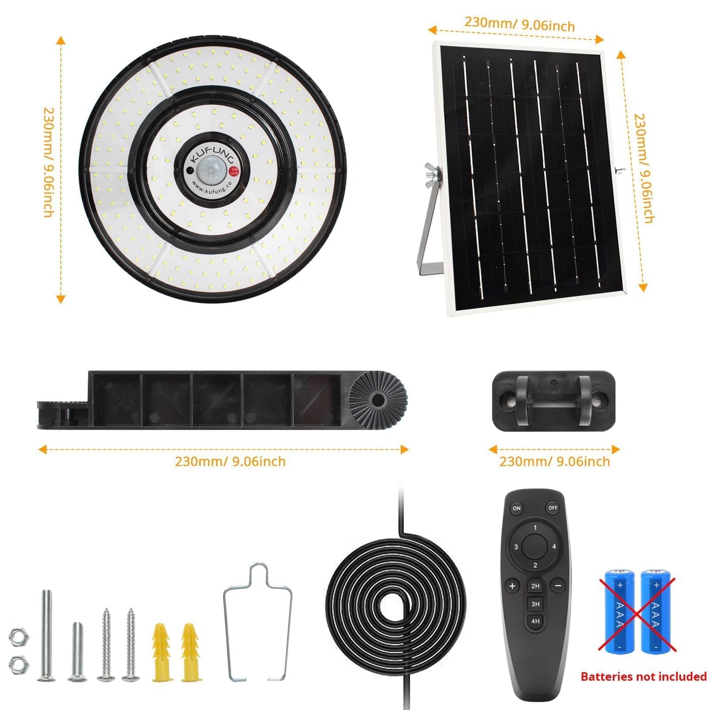 KUFUNG Solar Shed Light, Solar Pendant Light,Waterproof Indoor Outdoor Rotation Design, Solar Lights with Motion Sensor for Barn, Patio,Shed, Chicken Coop, Gazebo, Garage