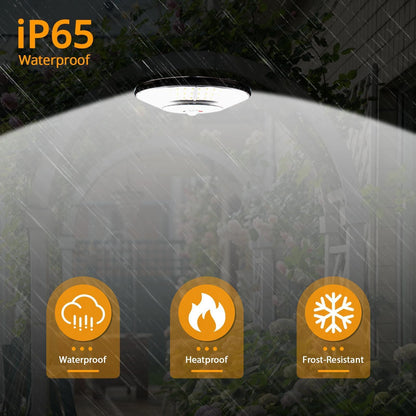 KUFUNG Solar Shed Light, Solar Pendant Light,Waterproof Indoor Outdoor Rotation Design, Solar Lights with Motion Sensor for Barn, Patio,Shed, Chicken Coop, Gazebo, Garage